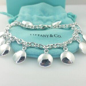 Tiffany & Co. Sterling Silver Donut Links Round Discs 7 1/2" Charm Bracelet